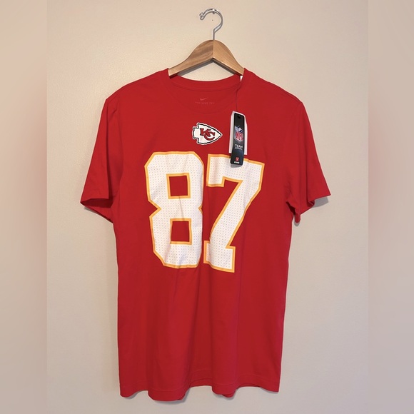 Nike Other - Travis Kelce Kansas City Chiefs NWT Nike Cotton Name and Number 87 Shirt M